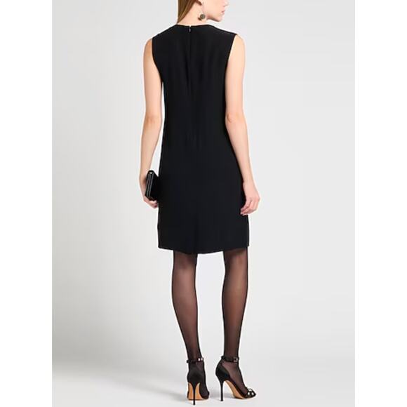 Burberry  Draped Satin-back Crepe Dress in Black - Picture 3 of 6